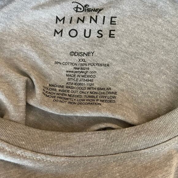 MINNIE MOUSE   Disney T-Shirt Gray Women’s XXL Short Sleeve - Picture 3 of 3